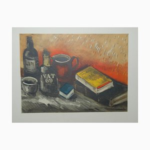Nach Maurice De Vlaminck, Stillleben mit Whisky, Lithographie