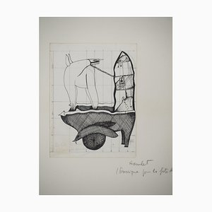 Jean-Claude Silbermann, Sneaky Signs, The Watchdog, Signierte Originalzeichnung