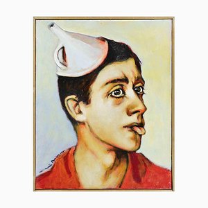 Luis Burgos, Portrait of a Boy, Oil on Canvas, 2001