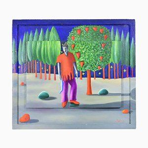 Paolo Scheggi, The Young Opera Singer, Oil Painting, 1990s