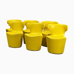 Gelbe Butterfly Stühle von Naoto Fukasawa für B&B Italia / C&B Italia, 6 Set