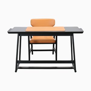 Recipio Writing Desk and Chair attributed to Antonio Citterio for Maxalto, Set of 2