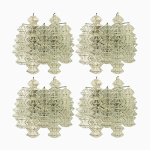 Pagoda Wandlampe aus Chrom & Glas von Kalmar, 1969