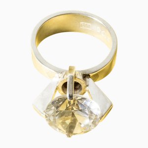 Anello vintage in cristallo di rocca di Victor Jansson, 1967
