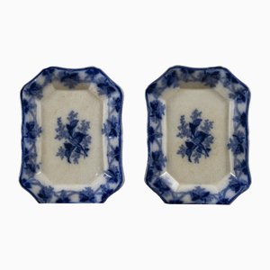 Piatti rettangolari ondulati in ceramica di Wedgwood, XIX secolo, set di 2