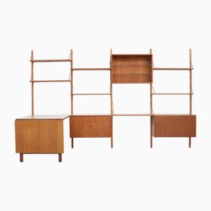 Librería Royal System con mesa extensible de Poul Cadovius, años 60