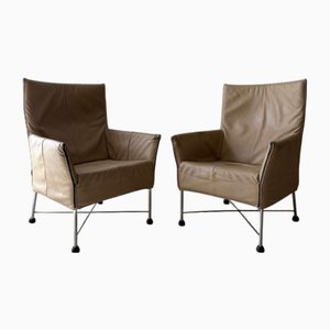 Charly Armchairs in Montis Leather by Gerard van den Berg, Set of 2