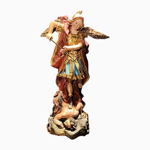Venetian Artist, Saint Michael the Archangel, Late 17th Century, Polychrome Wood