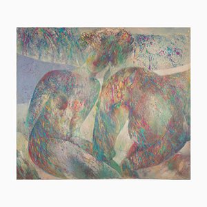 Sebastiano Sanguigni, Nude and Horse, Oil Painting, 2000s