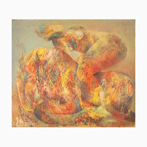 Sebastiano Sanguigni, Nude on a Horse, Oil Painting, 2000s