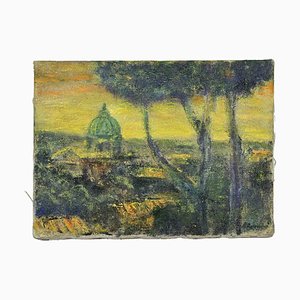 Pino Romanò, Afternoon in Rome, Oil Painting, 2000