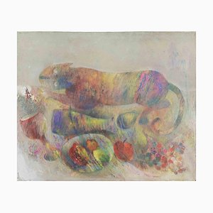 Sebastiano Sanguigni, Red and Black, Still Life, Oil Painting, 2000s