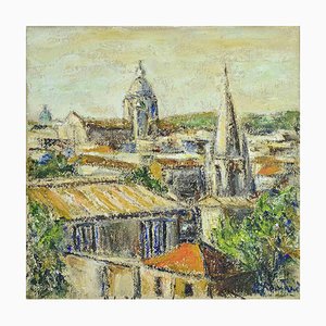 Pino Romanò, View of Rome, Oil Painting, 1990s