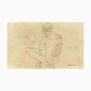 Mino Maccari, Study for a Figure, Artwork on Paper, 1928