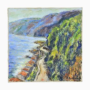 Pino Romanò, Costa Viola in Scilla, Oil Painting, 1990s