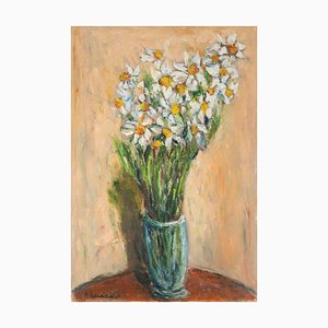 Pino Romanò, Hyacinths, Oil Painting, 1990s