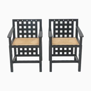 DS4 Armchairs by Charles Rennie Mackintosh for Cassina, 1980s, Set of 2