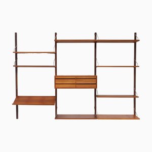 Modern Danish 3-Bay Modular Teak Wall Unit by Poul Cadovius for Cado, 1960s