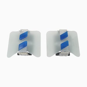 Murano Glass Wall Sconces, 1980s, Set of 2