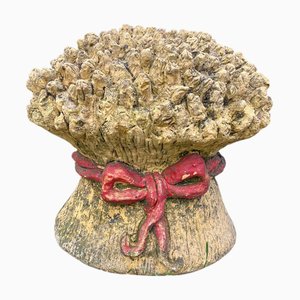 Concrete Wheat Sheef Shaped Base Parasol Garden Umbrella, 1960s