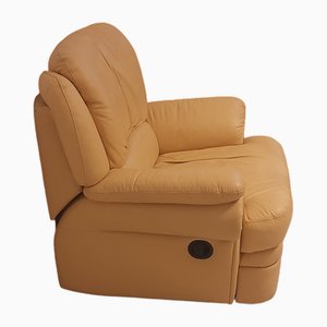 Leather Reclining Club Chair, 1990s