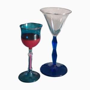 Collector's Glasses attributed to Joseph Hoffman and Venini, 1920s, Set of 2