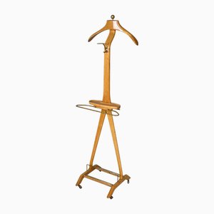 Italienischer Mid-Century Modern Diener aus Holz & Messing von Fratelli Reguitti, 1960er