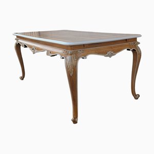 Provenzale Style Hand-Carved Walnut Coffee Table