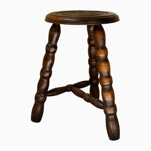 Tabouret Tripode en Bois, 1950s