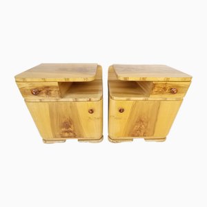 Tables de Chevet Art Déco par Jindřich Halabala pour Up Závody, 1950s, Set de 2