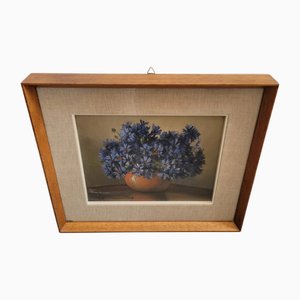 Mario Salimbeni, Flowers, 1920s-1940s, Oil on Canvas, Framed