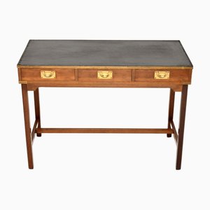 Military Campaign Yew Wood Desk, 1950s