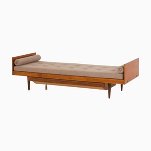 Sofá cama escandinavo Mid-Century moderno con compartimento nórdico, años 60