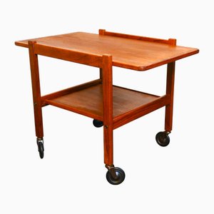 Swedish Rulle Teak Serving Cart by Källemo, 1960s