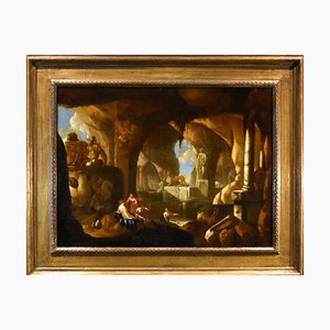 Jacques Muller, Diane et les Nymphes, 1660, Huile sur Panneau, Encadrée