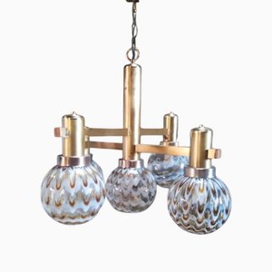 Suspension grappe moderne en verre doré, 3 globes SIVAS | Leroy Merlin
