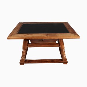 Tavolo antico in ardesia in ciliegio, 1880