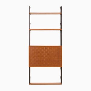 Mueble de pared vintage con escritorio oculto de Poul Cadovius para Cado, años 60