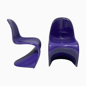 Vintage Stuhl in Lila von Verner Panton für Bayer, 1960er