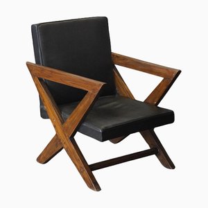 Set of Vintage SI-49-A Armchairs by Pierre Jeanneret, 1950s