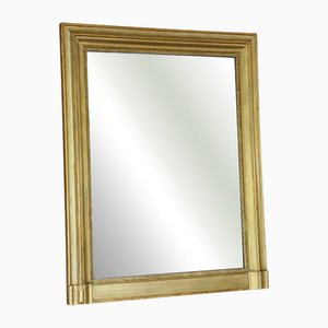 Large Antique Gilt Overmantel Wall Mirror, 19th Century