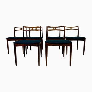 Vintage Danish Dining Chairs by Johannes Andersen for Christian Linneberg, 1960s, Set of 6