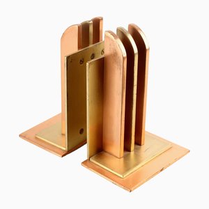 Serre-Livres Art Déco par Walter Von Nessen pour Chase, 1930s, Set de 2