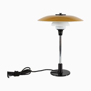 Lampe de Bureau PH 3½-2 Art Déco avec Verre et Abat-Jour Jaune Chaud par Poul Henningsen pour Louis Poulsen, 1930s