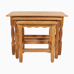 Dänische Vintage Satztische aus Eiche von Trap Christensen, 1970er, 3er Set