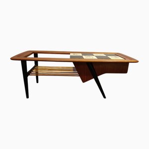 Vintage Hidden Bar Coffee Table attributed to Alfred Hendrickx for Belfom, 1950s