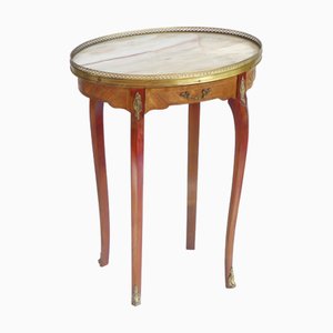 Französischer Vintage Beistelltisch mit Intarsien, 1920er