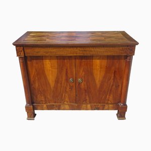 Antique Sideboard with Diamond-Shaped Wood Marquetry Top