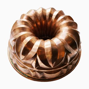 Antique Copper Bundt Cake Mold, 1800s