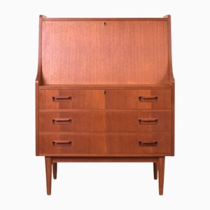 Secretaire Mid-Century moderno in teak di Gunnar Nielsen per Tibergaard, Danimarca, anni '60